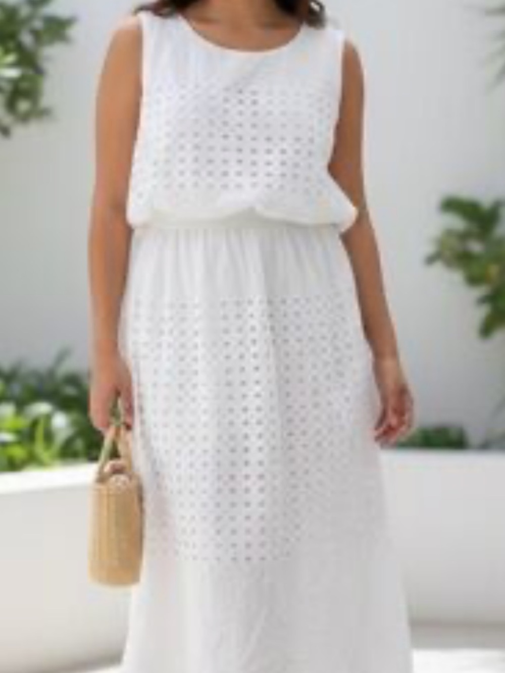 Jennifer & GraceCream Eyelet 2-piece Bubble Top and Maxi Skirt (NWT) XL